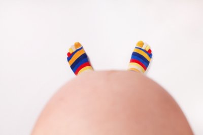 socks coloured on feet